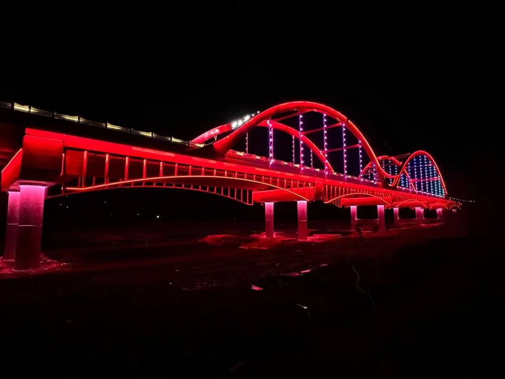 环洪泽湖公路盱眙段（官滩-盱城)四山湖大桥夜景照明工程